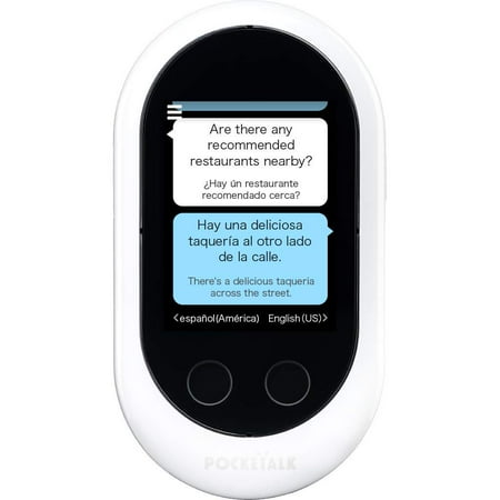 Sourcenext - Pocketalk Classic Language Translator and Portable Two-Way Voice Interpreter - 82 Languages - White