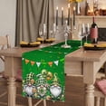 thumbnail image 2 of St. Patrick's Day Table Runner, Spring Shamrock Gnomes Balloons Flag Green Washable Cotton Linen Table Runners 90 Inches Long, Dresser Scarf Runner for Dining/Coffee/Kitchen/Hallway Tables 13''x90'', 2 of 9