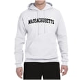 thumbnail image 2 of Wild Bobby State of Massachusetts College Style Unisex Hoodie Sweatshirt, 2 of 6