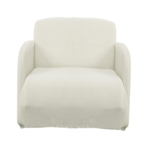 Funda de sofá premium, suave y transpirable, protector para muebles de sala de estar. blanco 1 asiento