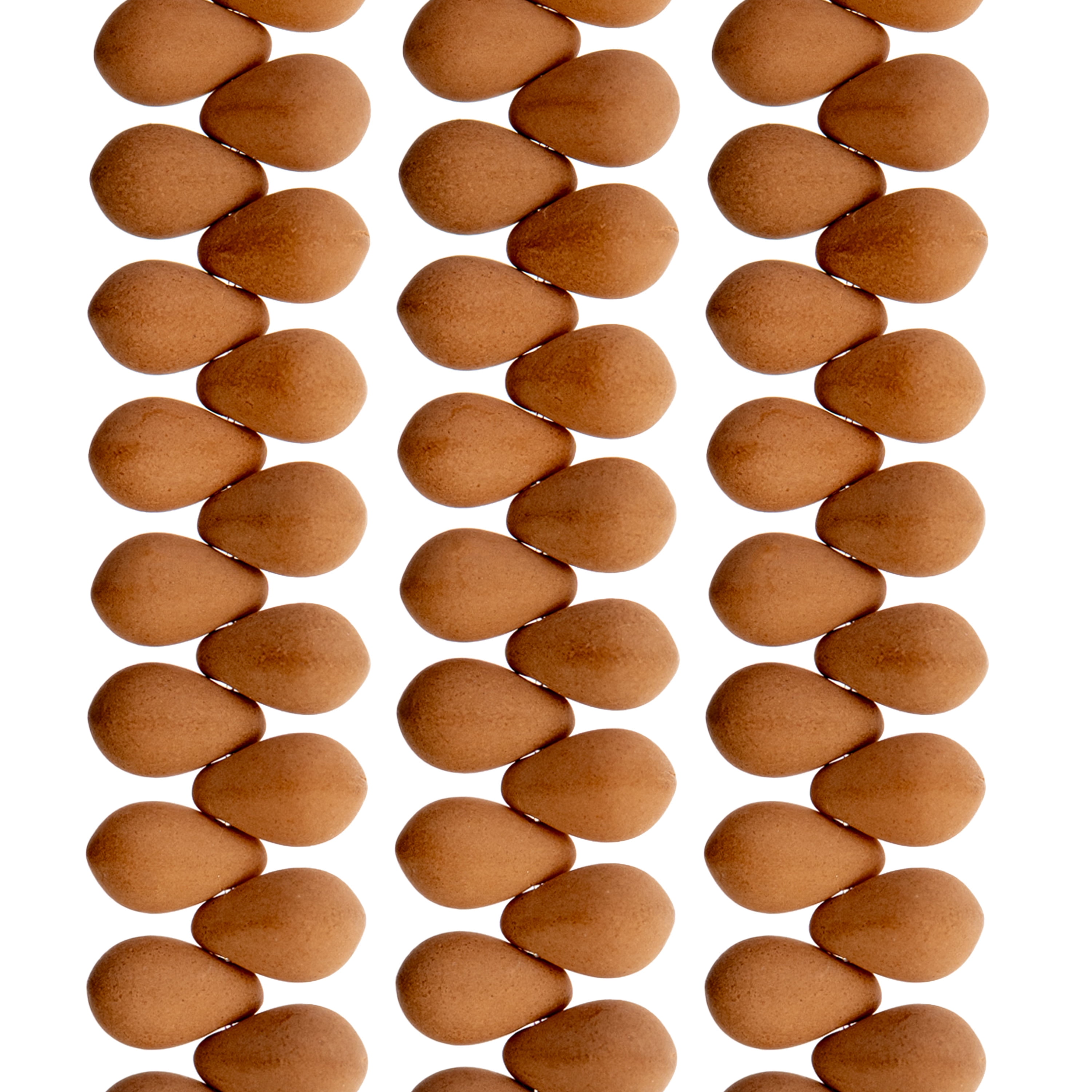 114pcs John Bead 6x9mm Czech Glass White Alabaster Cocoa Teardrop Bead Strands for DIY Jewelry Making Crafts
