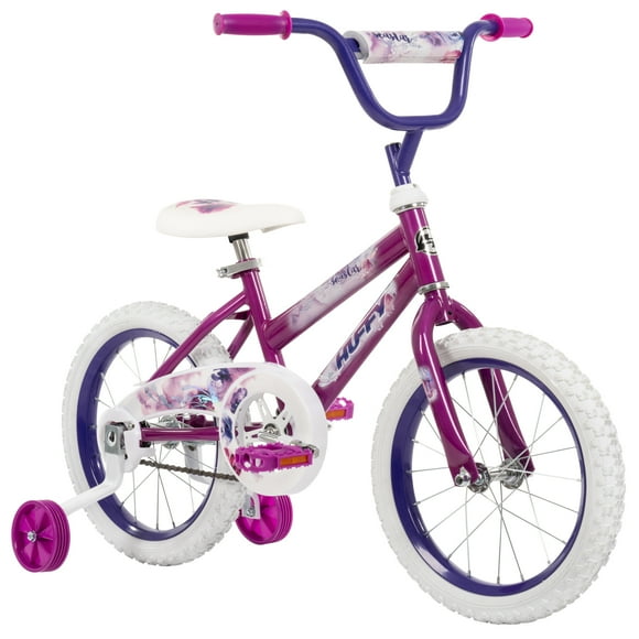 Huffy 16" Sea Star Kids' Bike, Fits Riders 42" - 48", Purple, Youth, Girls