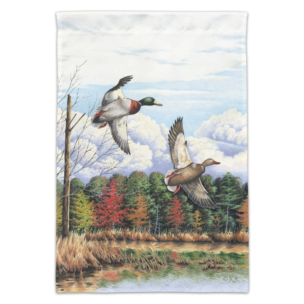 Mallard Ducks Flying Hunting Garden Yard Flag 