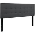 thumbnail image 1 of Bedford Tufted Upholstered Queen Size Headboard in Dark Gray Fabric, 1 of 9
