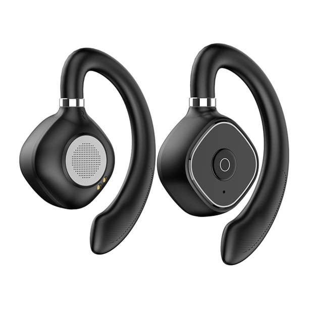 Bearachild Auricular compatible con Bluetooth para adultos con caja de carga Auriculares con micrófono recargable con cancelación de ruido Cables de audio/vídeo Negro