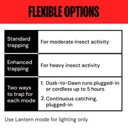Dynatrap Outdoor Bug Trap 1/4 Acre UV LED Light Mosquito, Fly, Gnat, Moth, Wasp Trap, Chemical-Free Bug Zapper Alternative, Rechargeable and Portable Flying Insect Catcher with Cordless Capability