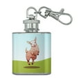 thumbnail image 1 of Happy Lamb on Field Stainless Steel 1oz Mini Flask Key Chain, 1 of 3