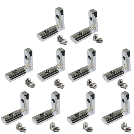 

20Pcs T Slot L-Shape Interior Inside Corner Connector for Slot 6mm