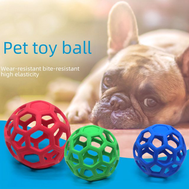 Juguete para perros Erlang Shen, bola hueca de plástico TPR, bola de goma elástica resistente a las mordeduras, juguete para mascotas con forma de campana