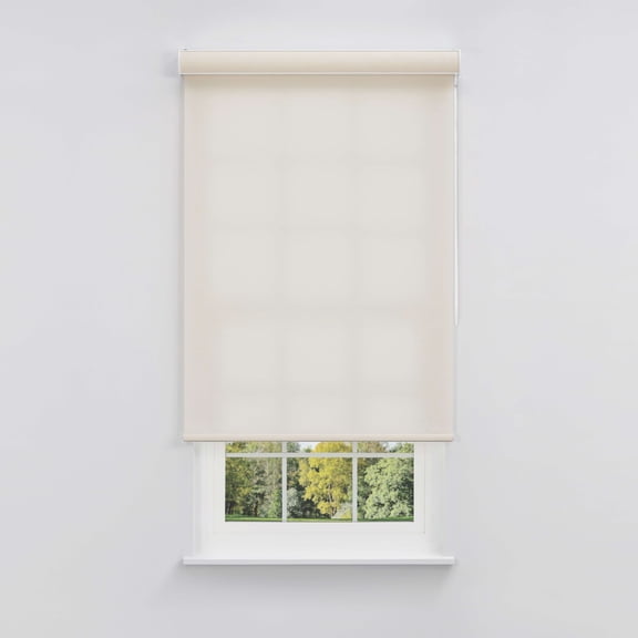 Linen Avenue Cordless Coastal Light-Filtering Cassette Roller Shade with Bloc Wand for Easy Adjustment– Soft Light Control, UV Protection–Sandbar Cream 64 W X 66 H (Arrives 1/4" Narrower)