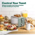 thumbnail image 5 of BELLA 2 Slice Toaster, Quick & Even Results Every Time, Wide Slots Fit Any Size Bread Like Bagels or Texas Toast, Drop-Down Crumb Tray for Easy Clean Up, Stainless Steel and Sage, 5 of 5