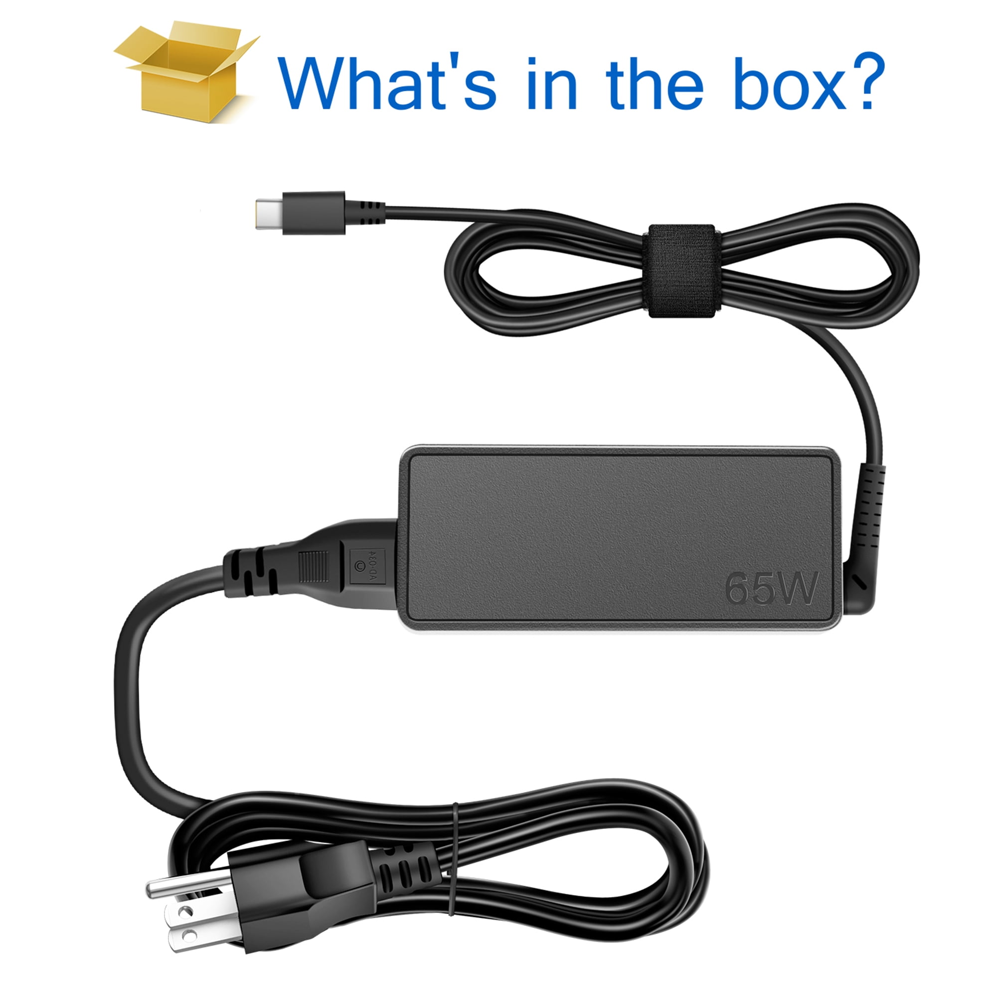 Charger for Lenovo Laptop Computer 65W 45W USB C Power Supply AC Adapter for Lenovo Chromebook,ThinkPad T480 T480s T580 T580s E480 E580 Yoga A485 T490S T590 C930 C940 13 IdeaPad 730s Laptop Charger