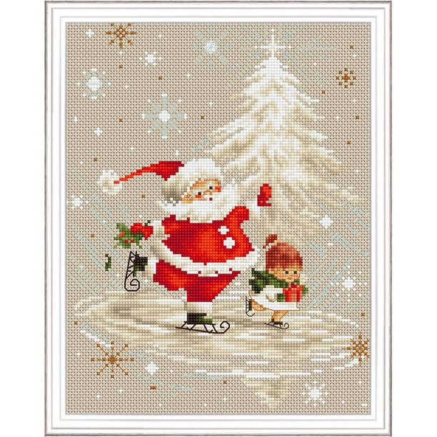 Luca-S Santa Claus Counted Cross-Stitch Kit - Walmart.com - Walmart.com