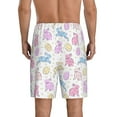thumbnail image 3 of Kdxio Easter Colorful Rabbit Print Mens Sleep Shorts Bottoms Soft Comfy Pajama Wear Pants with Drawstring Pockets, 3 of 7