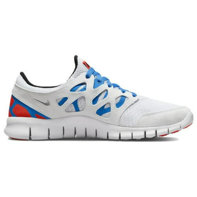 Fracción creativo alegría Nike Free Run 2 DX1794-100 Men's White/Blue/Red Athletic Running Shoes  DJ184 (9) - Walmart.com