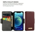 thumbnail image 3 of iPhone 12 mini Wallet Case, Dteck Soft Glossy PU Leather Credit Card Holder Case Soft TPU Protetive Cover for Apple iPhone 12 mini 5.4 inch, Red, 3 of 6