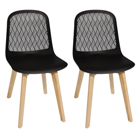 Mid Century Modern PP dining chair with Wooden Legs , kitchen & Dining Room Chairs Assemble Easily, kitchen chairs for Kitchen Dining Room & Living Room.