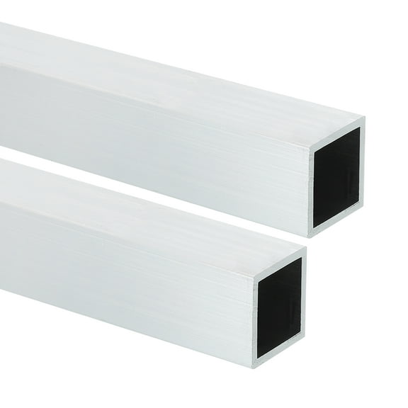 Uxcell 6063 Aluminum Square Tubing,0.98"x0.98"x14" Long 0.08" Wall Thick 2pcs