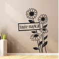 thumbnail image 2 of You're Magical Quote Flower Garden Flowers Floral Spring Silhouette Vinyl Design Wall Sticker Wall Art Wall Decal Boy Girl Kid Room Bedroom Gardener Home Decor Stickers Decoration Size (10x8 inch), 2 of 3