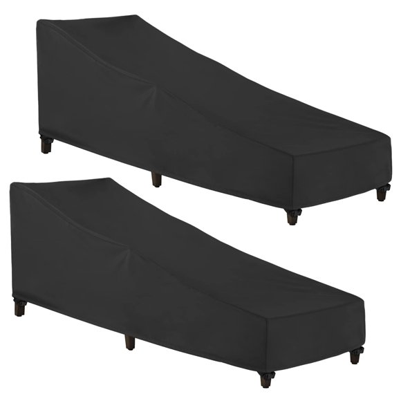 Funda para Tumbona de Exterior SunPatio Impermeable 2 Unidades Negra