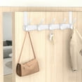 thumbnail image 6 of Cinvoph Over The Door Hooks Folding Door Hanger 10 Coat Hook Clothes Rack Sturdy Stainless steel Hook for Bathroom, Bedroom，Kitchen, White, 6 of 6