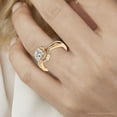 thumbnail image 4 of Pompeii 1 1/2Ct Diamond & Moissanite Halo Engagement Ring in 10k Gold (G/H,I3), 4 of 5