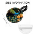 thumbnail image 5 of Peacock Set of 2pcs PU Leather Round Suitcase Tags with Privacy Cover and Name ID Tag - Ideal for Travel Luggage, Handbags, Backpacks, School Bags, 5 of 6