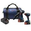 Factory-Reconditioned Bosch GXL18V-225B24-RT 18V 6.3 Ah Cordless Lithium-Ion Hammer Drill and Impact Driver Combo Kit (Refurbished)