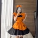 thumbnail image 2 of Disfraz de calabaza de Halloween para mujer, vestido de lolita, delantal francés, traje de mucama, cosplay-M ER, 2 of 7