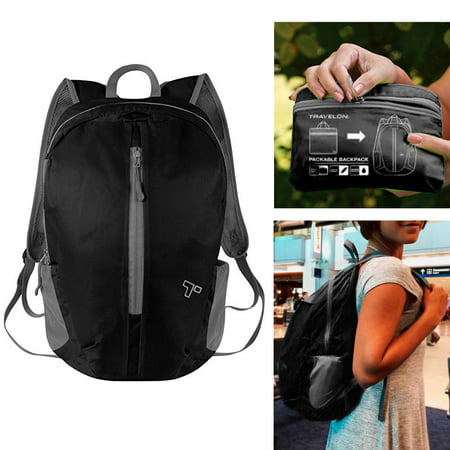 Travelon Packable Backpack Light Backpacking Travel RFID Blocking Bag Back (Best Bag For Backpacking Europe)