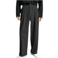 thumbnail image 4 of BiZtdJrK Big and Tall Wide Leg Dress Pant for Men Pleated Front Casual Street Dress Pants Comfy Summer Travel Pants with Pockets Black XXXXXL, 4 of 5