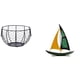 thumbnail image 1 of Cesta de huevos,Cesta multiusos para huevos,cesta tejida de alambre de hierro,Cesta de almacenamiento de alambre para huevos Cesta de almacenamiento portátil,Figura de velero,Escultura de, 1 of 8
