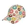 thumbnail image 2 of Baseball Cap, Donut Print No.9028 Trucker Hats Women Dad Hat For Workouts - Baseball Hat Adjustable Size, 2 of 2