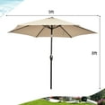 thumbnail image 3 of Costway 9Ft Outdoor Market Patio Table Umbrella Push Button Tilt Crank Lift Beige, 3 of 8