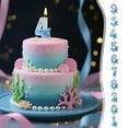 thumbnail image 7 of Birthday Candles, Cake toppers, Mermaid Tail Design, Wax, Blue, 2.95x1.57 Inches, Perfect for Celebrations, 7 of 7