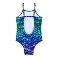thumbnail image 4 of Dpois Mermaid Scales Swimsuit, Size 6, Purple & Green Fish Scales (Girl's), 4 of 7