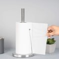 thumbnail image 4 of Paper Towel Holder Countertop Standing Paper Towel Roll Holder with Weighted Base One-Handed Operation Countertop Toilet Paper Holder for Kitchen, Bathroom and Office (Silver), 4 of 6