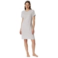 thumbnail image 4 of SCHIESSER camisón señora 95cm - ropa de dormir, manga corta, algodón, estampado Gris/Blanco L (Large), 4 of 6
