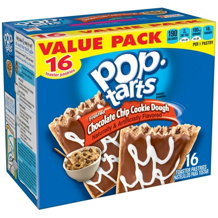 Pop-Tarts Frosted Chocolate Chip Cookie Dough, 16 Toaster