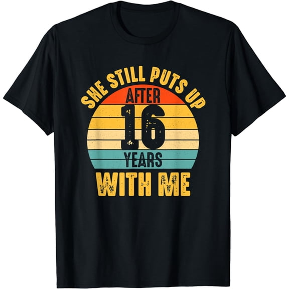 16th Anniversary 16 Year Marriage Wedding Funny Husband T-Shirt