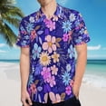 thumbnail image 5 of High Quality Hawaiian Shirts for Men Short Sleeve Aloha Beach Shirt Floral Summer Casual Button Down Shirts Blouses MG3ICJ, 5 of 7