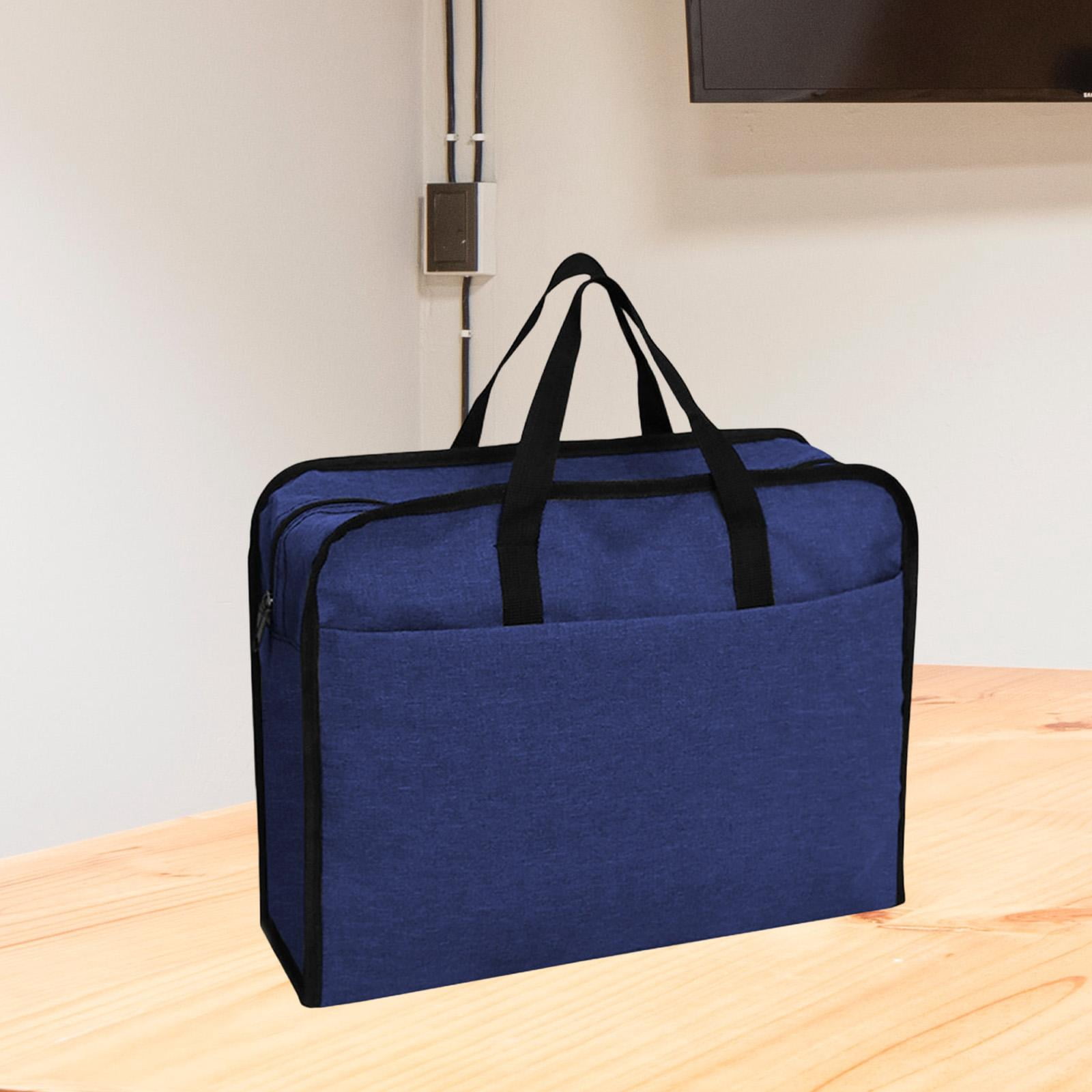 HOMYL Business Briefcase Document Bag Storage Pouch Portable Container Multifunctional Dark Blue 41x13x32cm