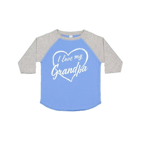 

Inktastic I Love My Grandpa in White Chalk Heart Gift Toddler Boy or Toddler Girl T-Shirt