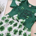 thumbnail image 6 of Fesfesfes Newborn Infant Baby Girl Dress St Patrick's Day Clovers Print Patchwork Princess Dress Spring Saving Clearance, 6 of 9