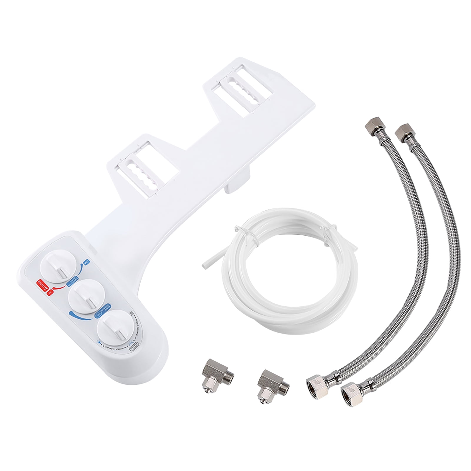 Zaqw Bidet,Hot Cold 3-Knob Bidet Self Cleaning Dual Nozzle Toilet Attachment for Bathroom US Standard,Toilet Attachment