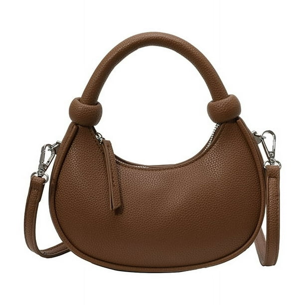 Modernas Bolsas Cuero PU Femenino Elegante Bolso Creciente Muna