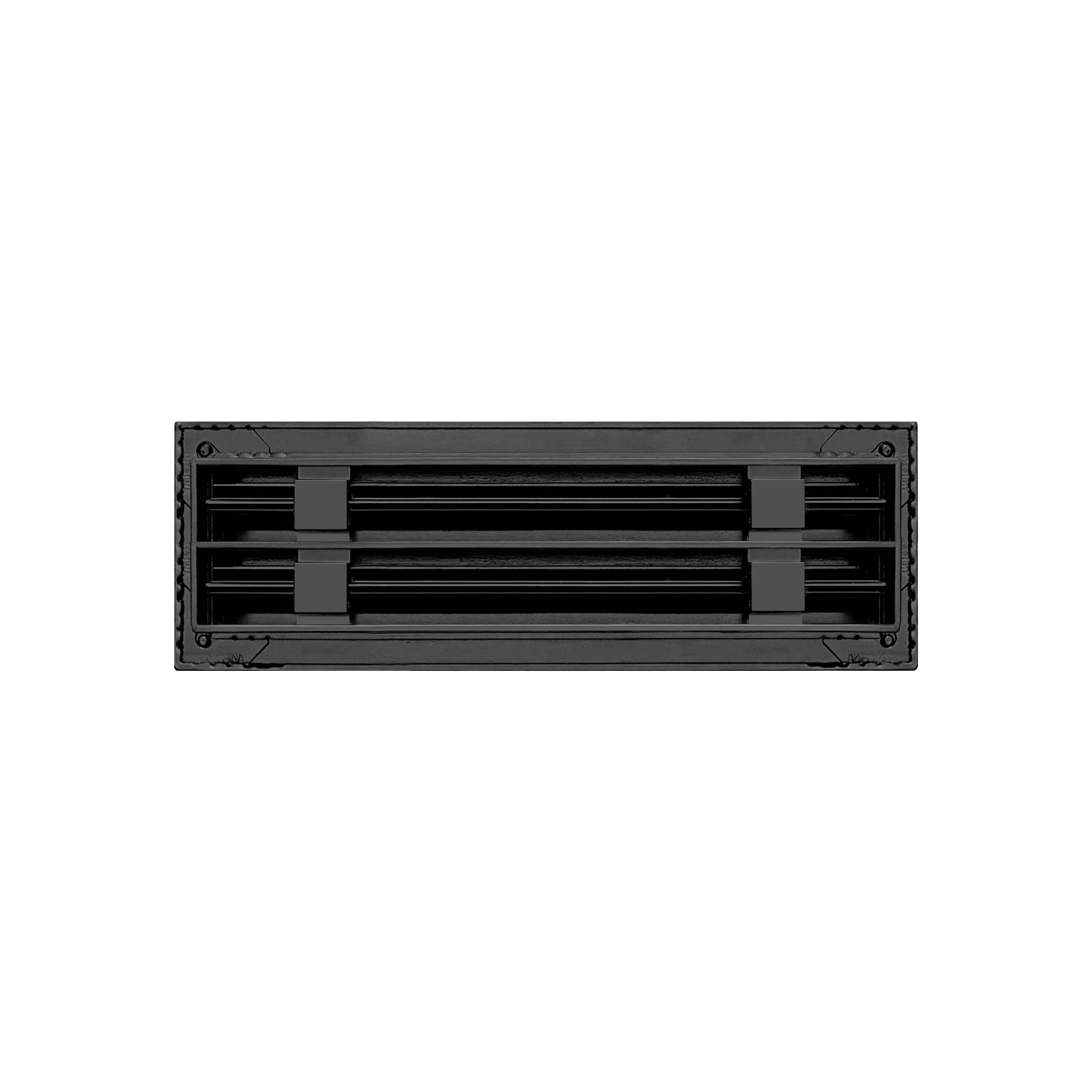 BUILDMART - 12 Linear Slot Diffuser - 2 Slot - Double Slot - Black Decorative Air Vent - Modern AC Vent Cover for Ceiling, Walls  Floors - Texas Buildmart