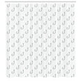thumbnail image 3 of Ambesonne Sketch Shower Curtain, Sealife Anchor Fish Hook, 69"Wx84"L, Grey and White, 3 of 3