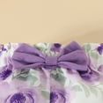 thumbnail image 4 of eczipvz Girls Fall Clothes Girl Clothes Romper Pants Set Floral Fall Outfits Cute Baby Clothes Girl(Purple,12-18 Months), 4 of 6