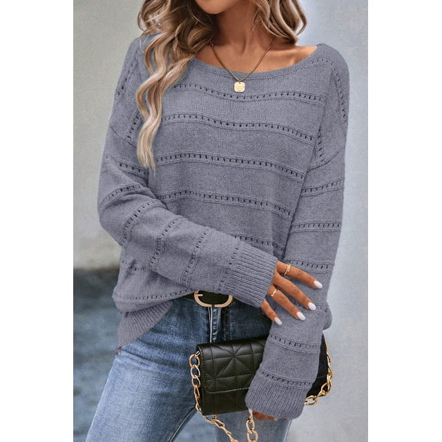 FOLUNSI Revitalisez Votre Style : Chandail à Encolure Bateau - Tendance et Confortable!